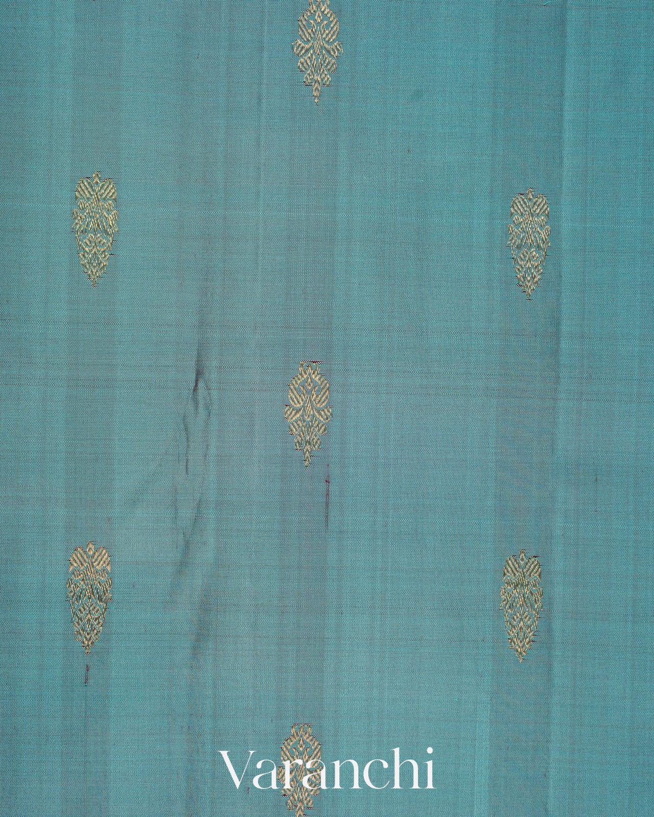Sky Blue Pure Kanchipuram Silk Handloom Saree