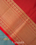 Sky Blue Pure Kanchipuram Silk Handloom Saree