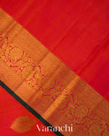 Tomato Red Korvai Pure Kanchipuram Silk Handloom Saree