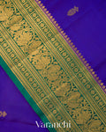 Royal Blue Pure Kanchipuram Silk Handloom Saree