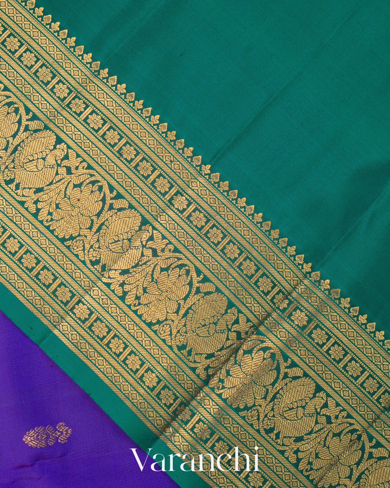 Royal Blue Pure Kanchipuram Silk Handloom Saree
