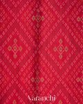 Crimson Red Pure Rajkot Patola Silk Handloom Saree