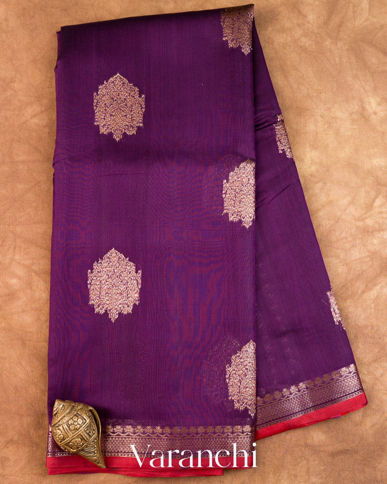 Purple Pure Chanderi Silk Cotton Handloom Saree