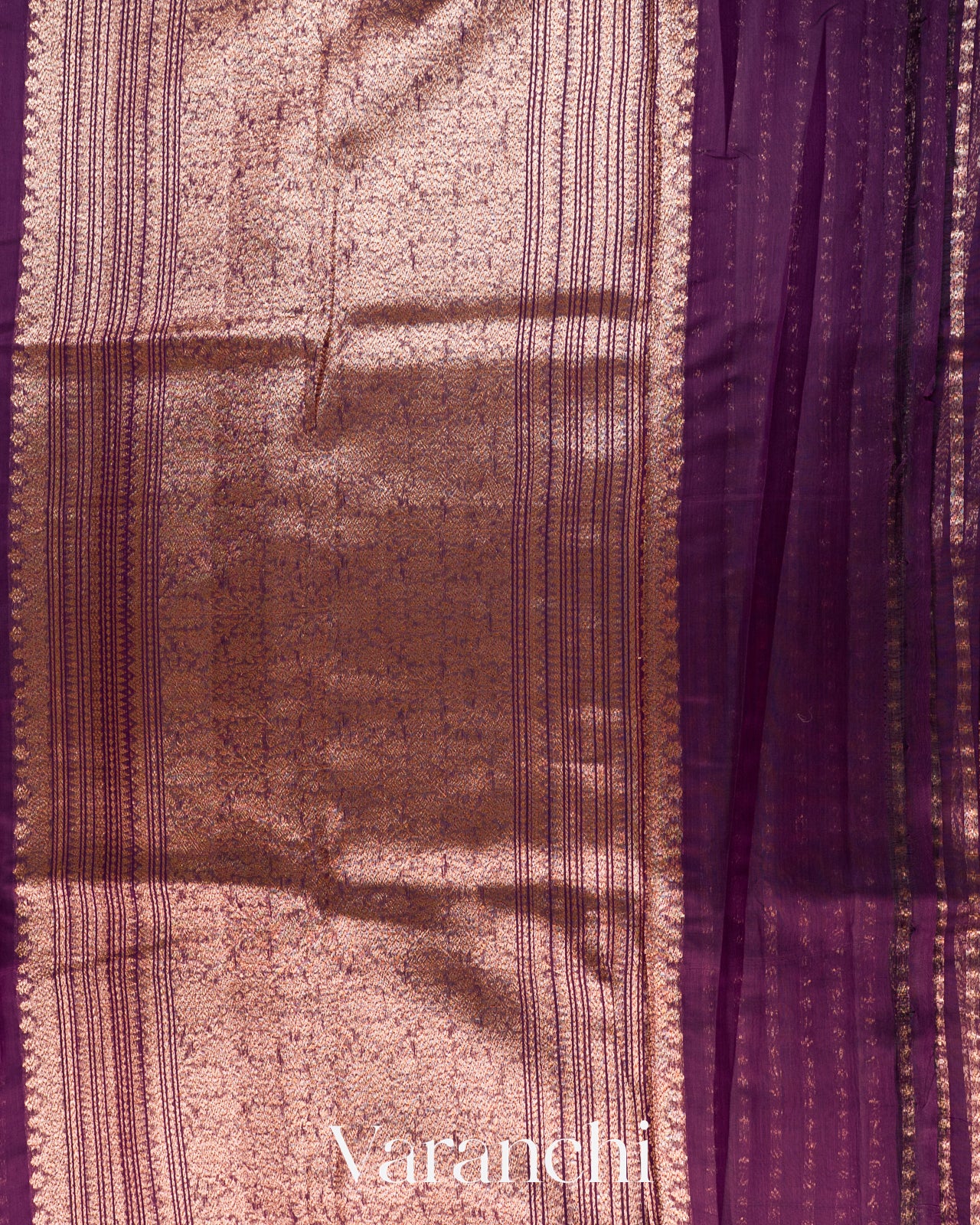 Purple Pure Chanderi Silk Cotton Handloom Saree