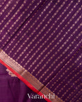 Purple Pure Chanderi Silk Cotton Handloom Saree