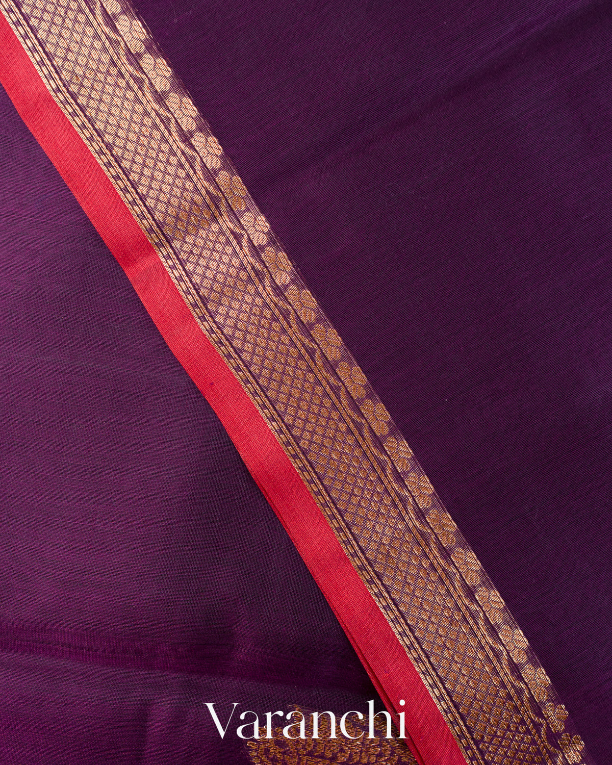 Purple Pure Chanderi Silk Cotton Handloom Saree