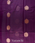 Purple Pure Chanderi Silk Cotton Handloom Saree