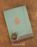 Sea Green Pure Chanderi Silk Cotton Handloom Saree