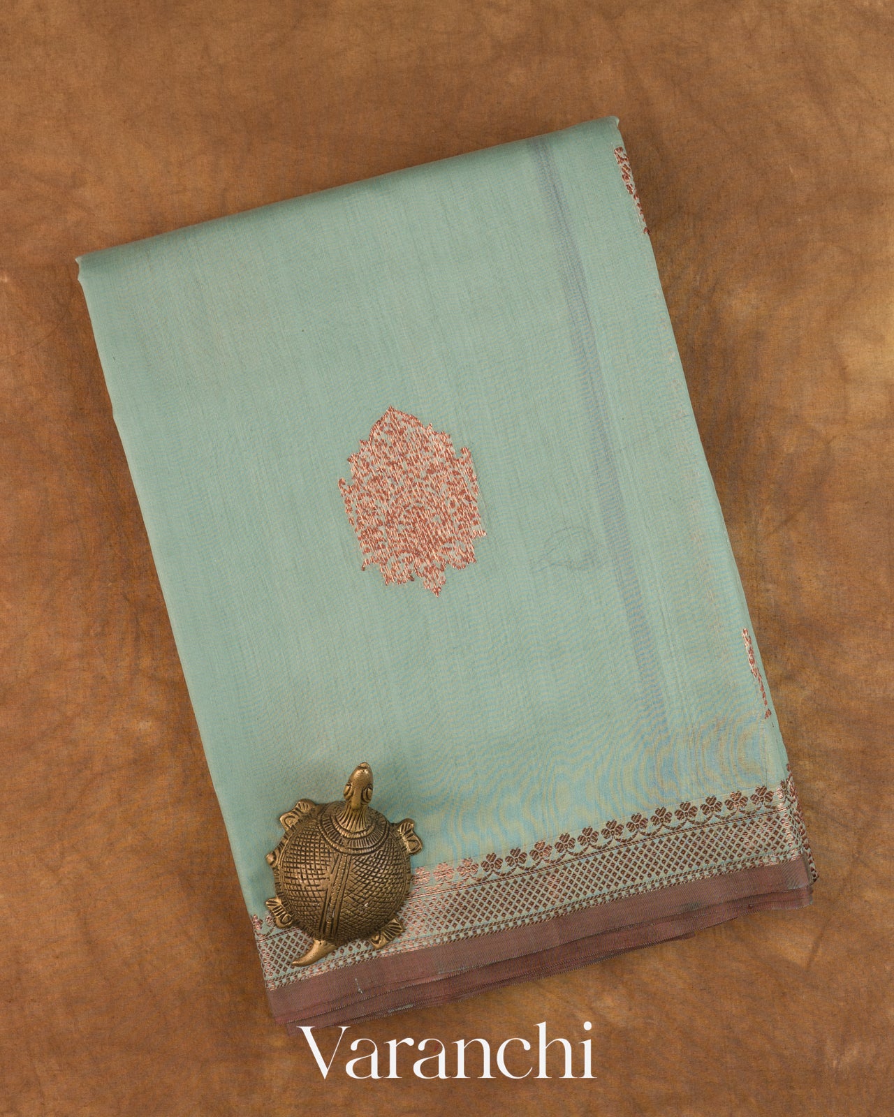 Sea Green Pure Chanderi Silk Cotton Handloom Saree