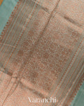 Sea Green Pure Chanderi Silk Cotton Handloom Saree