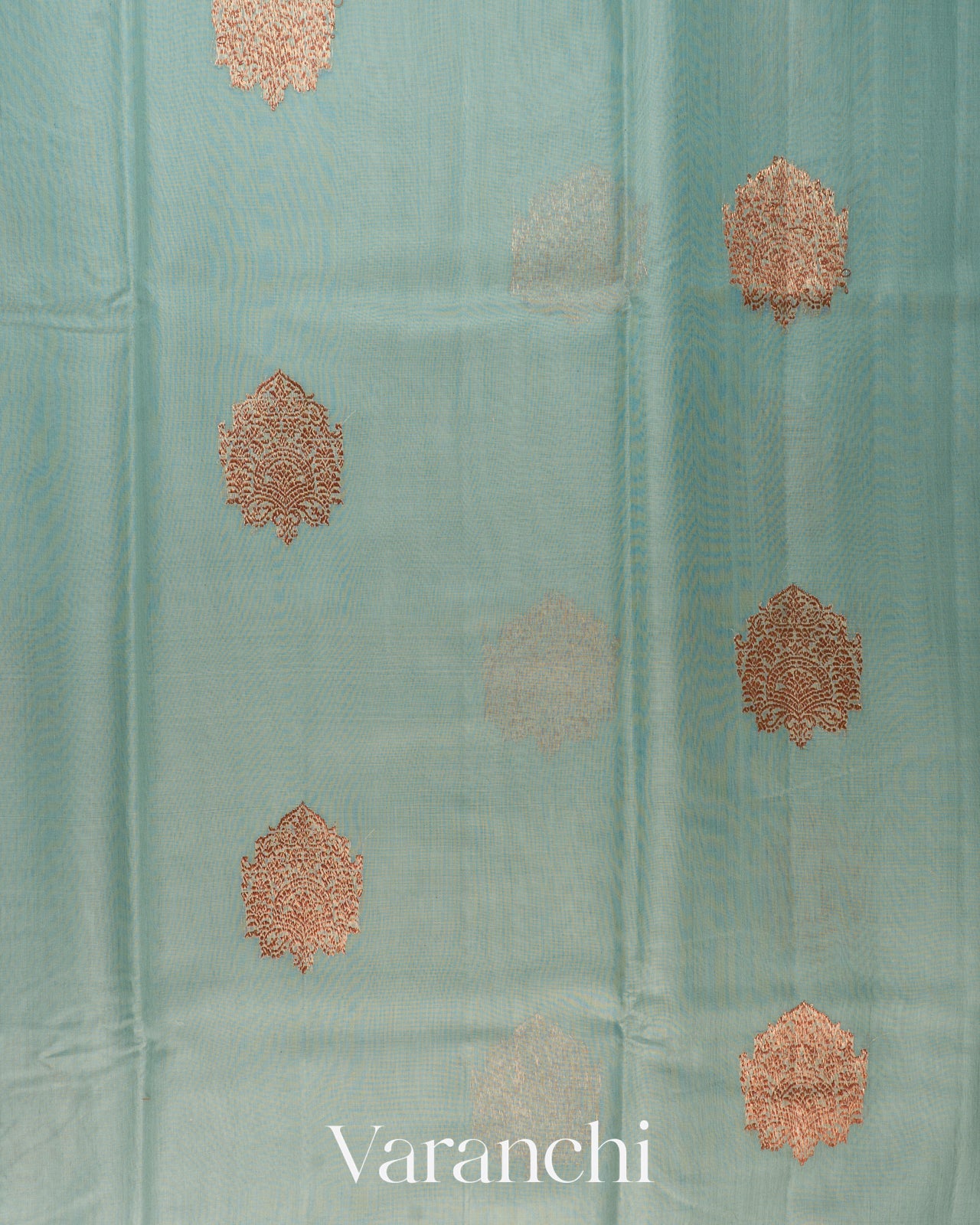 Sea Green Pure Chanderi Silk Cotton Handloom Saree