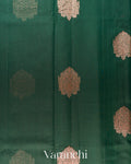Bottle Green Pure Chanderi Silk Cotton Handloom Saree