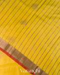 Lemon Yellow Pure Chanderi Silk Cotton Handloom Saree