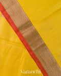 Lemon Yellow Pure Chanderi Silk Cotton Handloom Saree