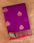 Purple Pure Chanderi Silk Cotton Handloom Saree
