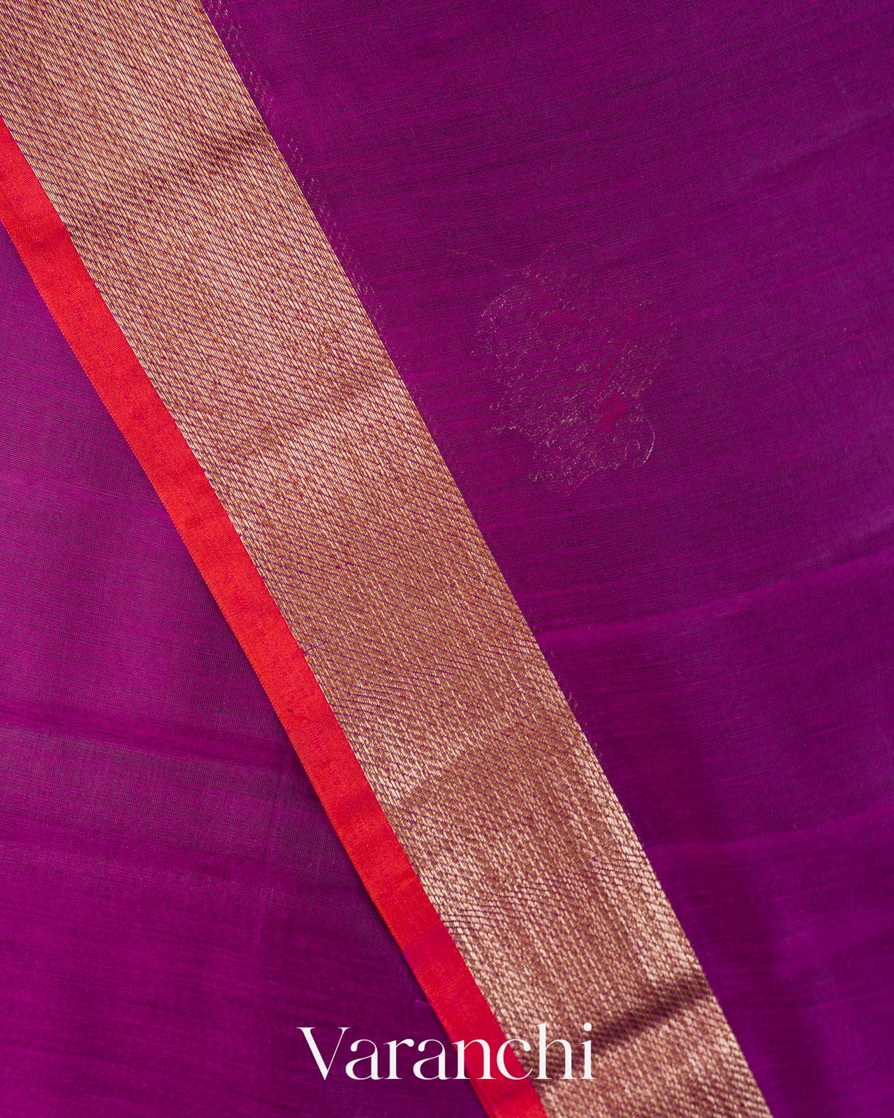 Purple Pure Chanderi Silk Cotton Handloom Saree