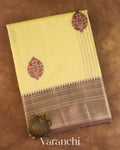 Butter Yellow Pure Chanderi Silk Cotton Handloom Saree