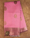 Pink Pure Chanderi Silk Cotton Handloom Saree