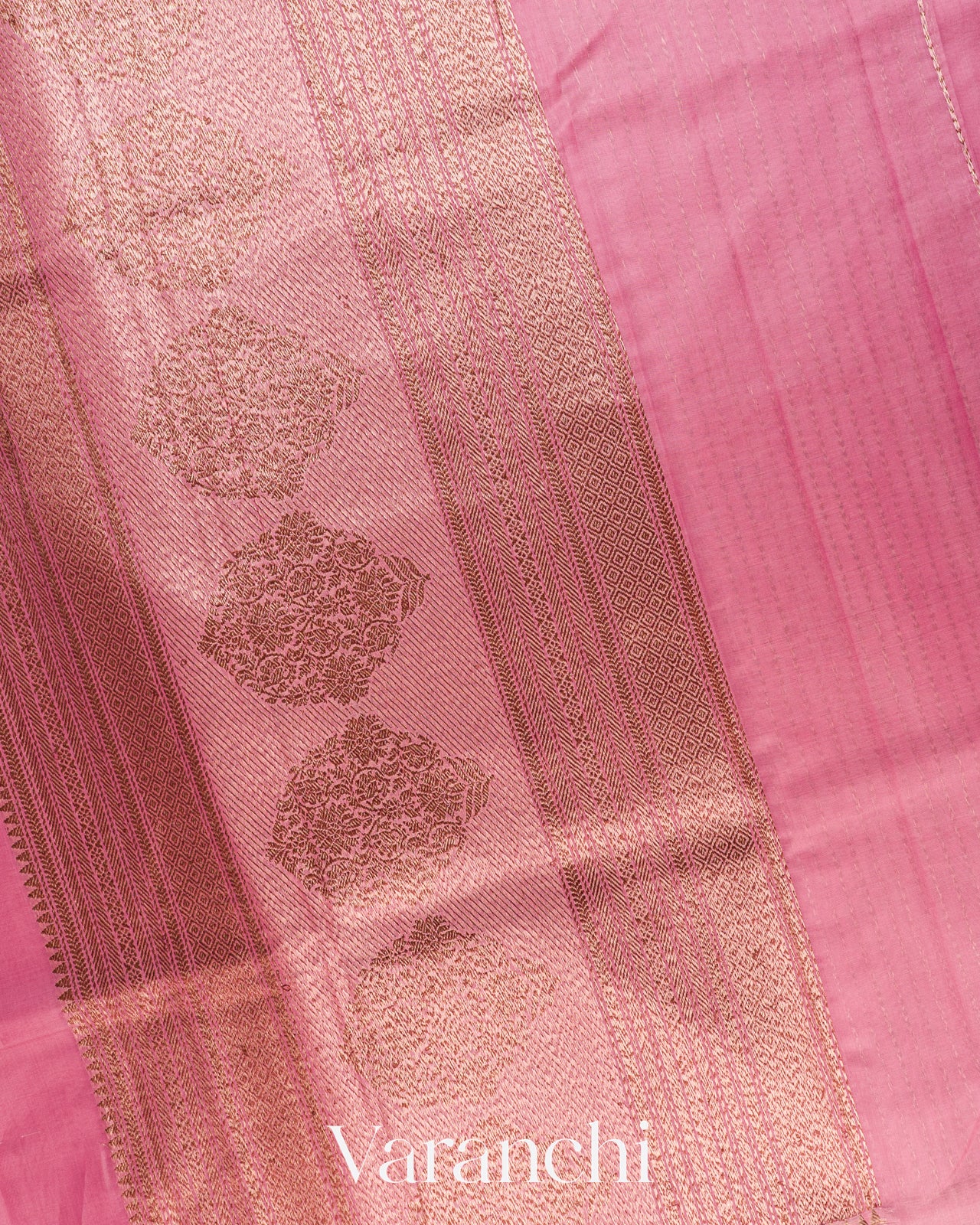 Pink Pure Chanderi Silk Cotton Handloom Saree
