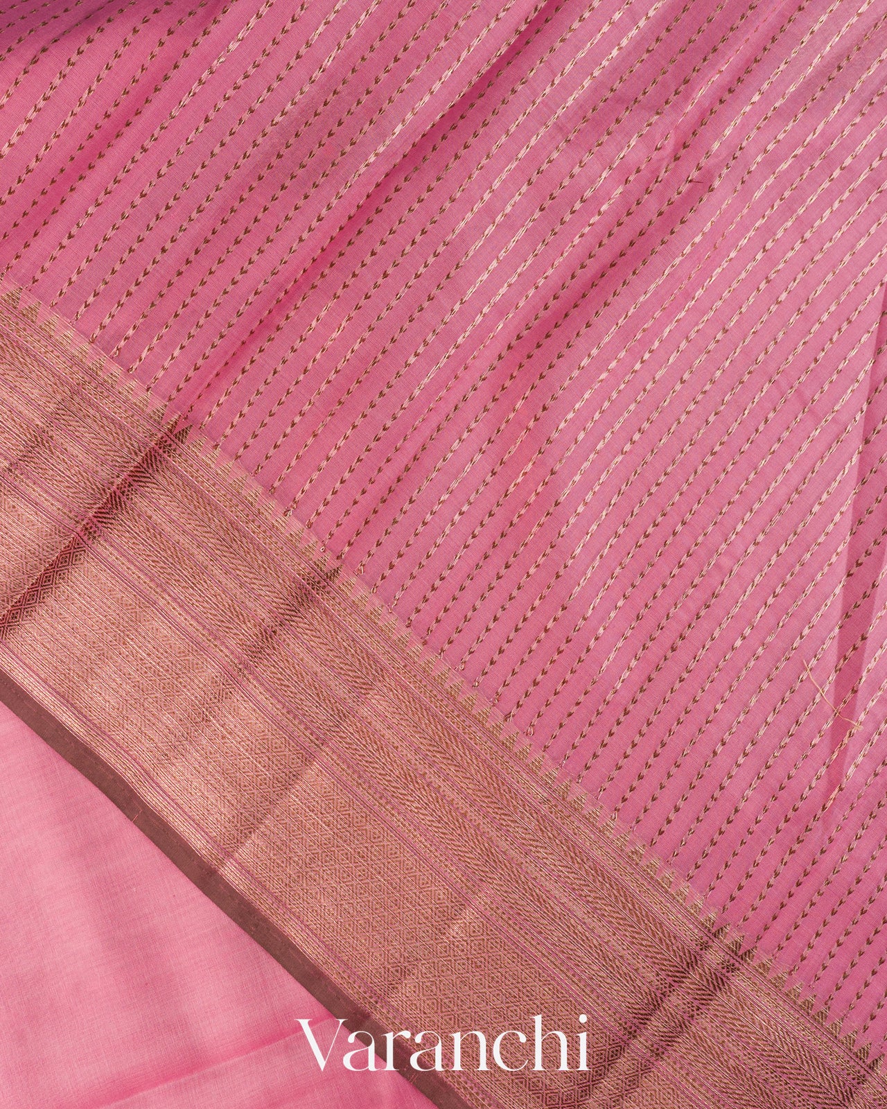 Pink Pure Chanderi Silk Cotton Handloom Saree