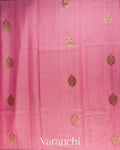 Pink Pure Chanderi Silk Cotton Handloom Saree
