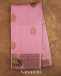Baby Pink Pure Chanderi Silk Cotton Handloom Saree