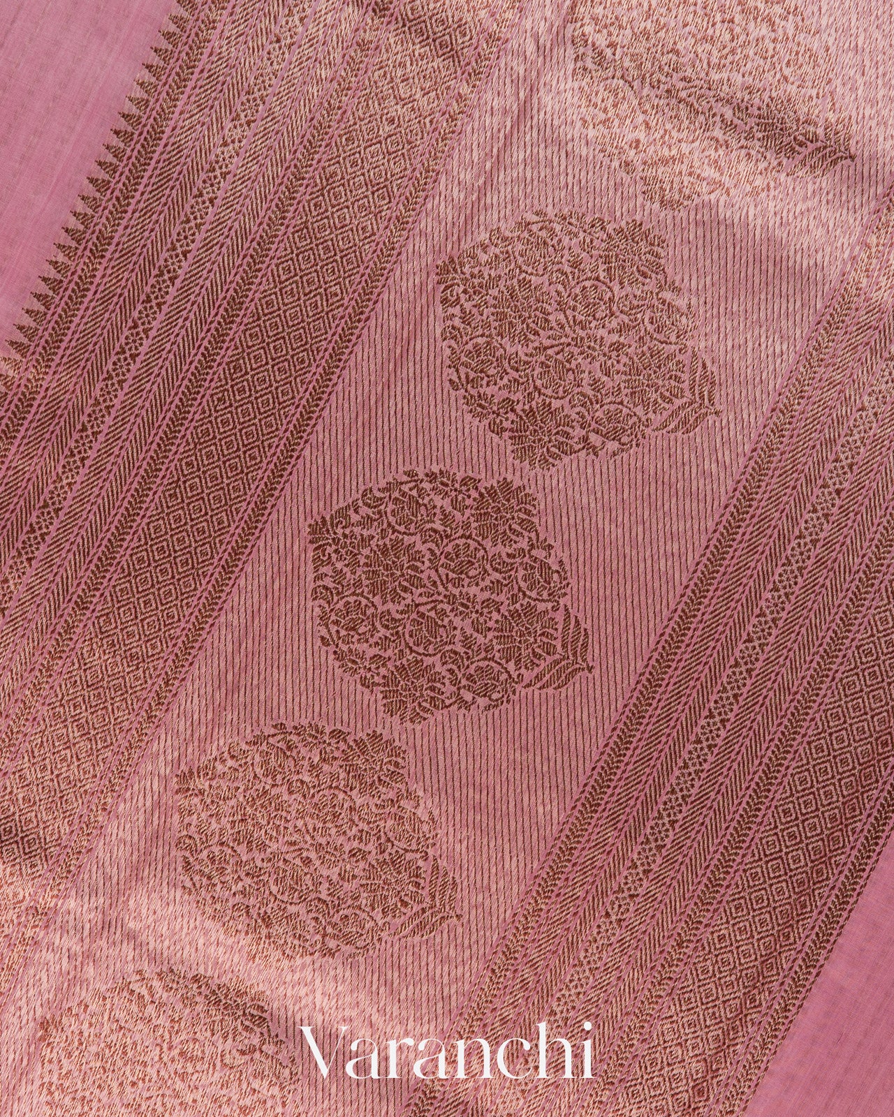 Baby Pink Pure Chanderi Silk Cotton Handloom Saree
