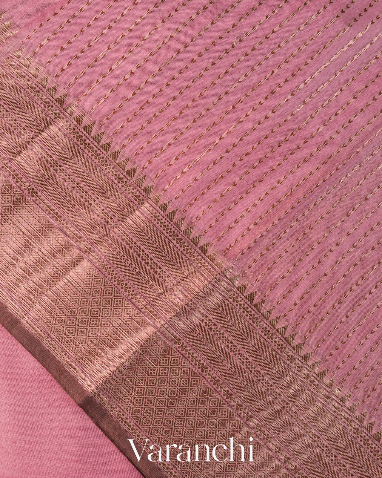 Baby Pink Pure Chanderi Silk Cotton Handloom Saree