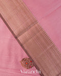 Baby Pink Pure Chanderi Silk Cotton Handloom Saree