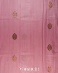 Baby Pink Pure Chanderi Silk Cotton Handloom Saree