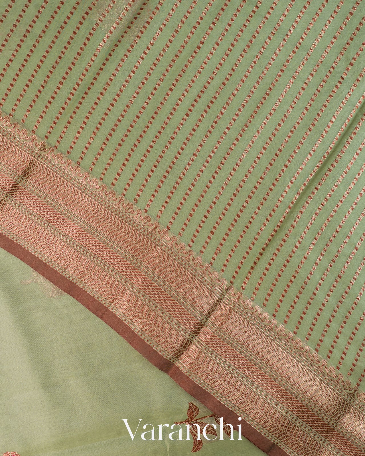 Pastel Green Pure Chanderi Silk Cotton Handloom Saree