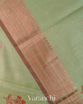 Pastel Green Pure Chanderi Silk Cotton Handloom Saree