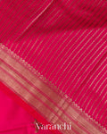 Rani Pink Pure Chanderi Silk Cotton Handloom Saree