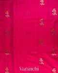 Rani Pink Pure Chanderi Silk Cotton Handloom Saree