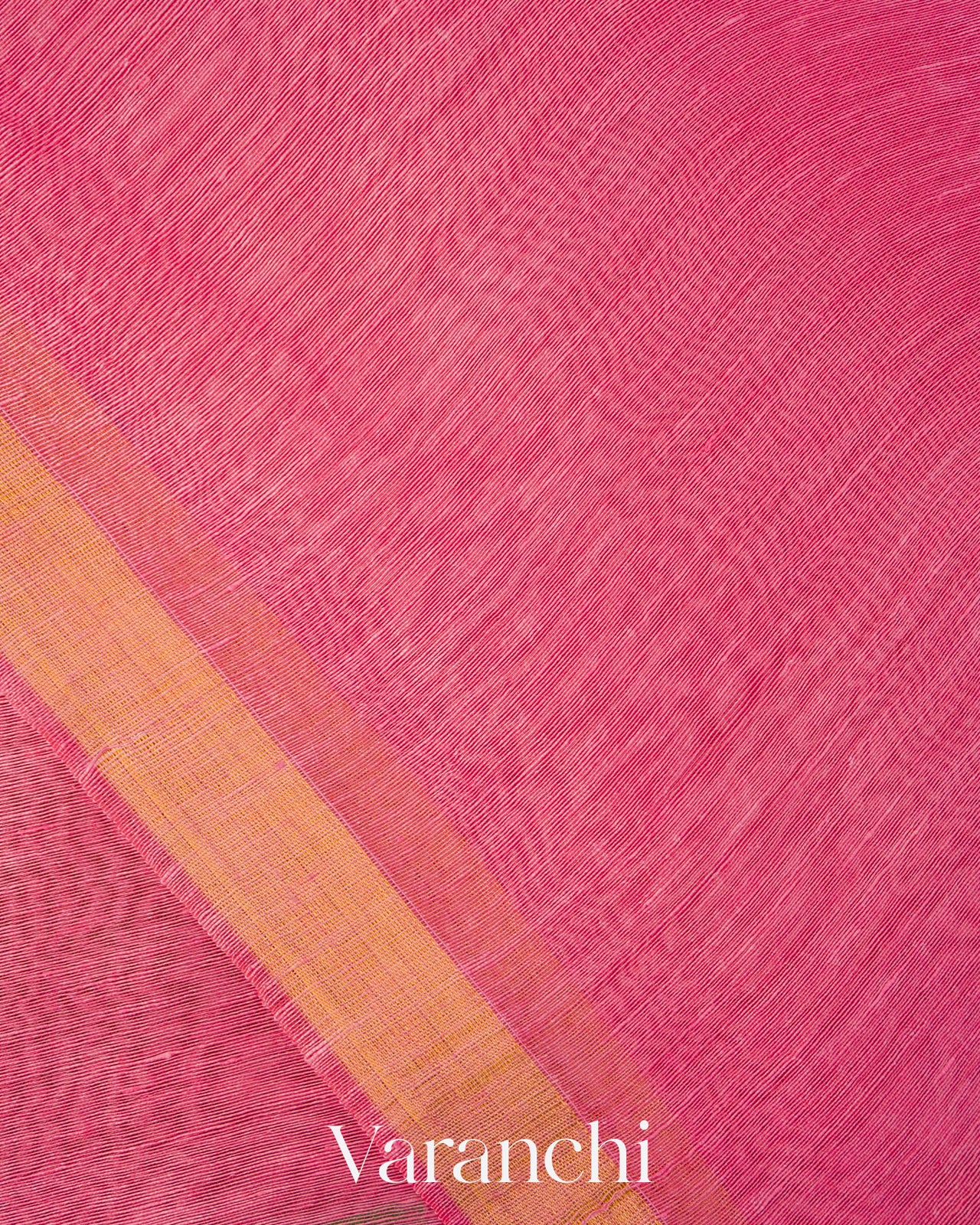 Pink Floral Jamdani Pure Silk Linen Handloom Saree
