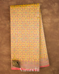 Butter Yellow Jamdani Pure Kora Silk Cotton Saree