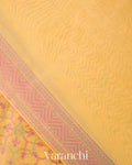 Butter Yellow Jamdani Pure Kora Silk Cotton Saree