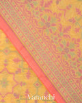 Butter Yellow Jamdani Pure Kora Silk Cotton Saree