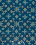Peacock Blue Jamdani Pure Kora Silk Cotton Handloom Saree