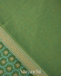 Muted Green Jamdani Pure Kora Silk Cotton Saree