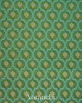 Muted Green Jamdani Pure Kora Silk Cotton Saree