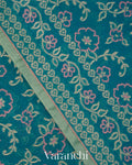 Peacock Blue Jamdani Pure Kora Silk Cotton Saree