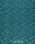 Peacock Blue Jamdani Pure Kora Silk Cotton Saree