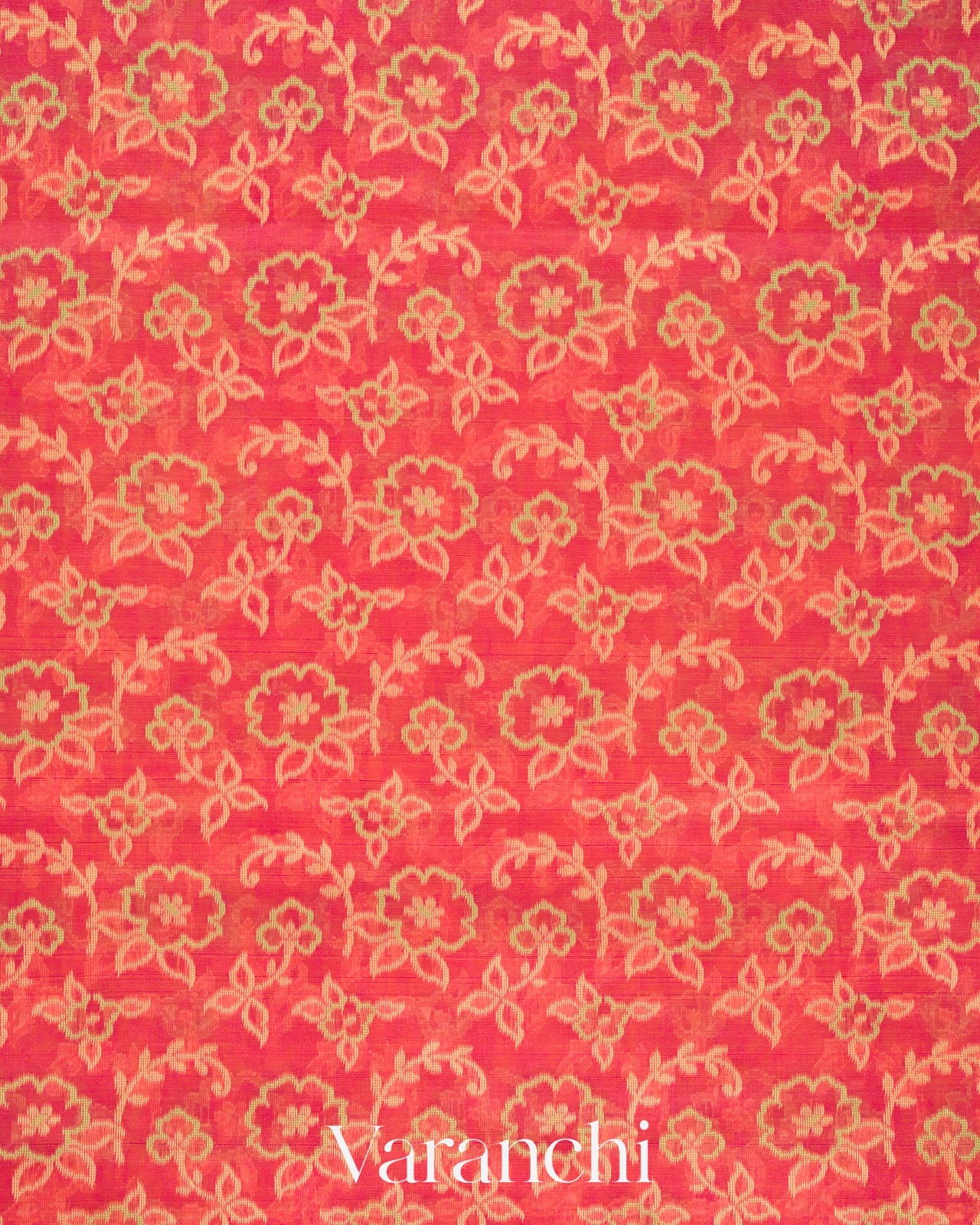 Coral Pink Jamdani Pure Kora Silk Cotton Handloom Saree