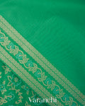 Mint Green Jamdani Pure Kora Silk Cotton Handloom Saree