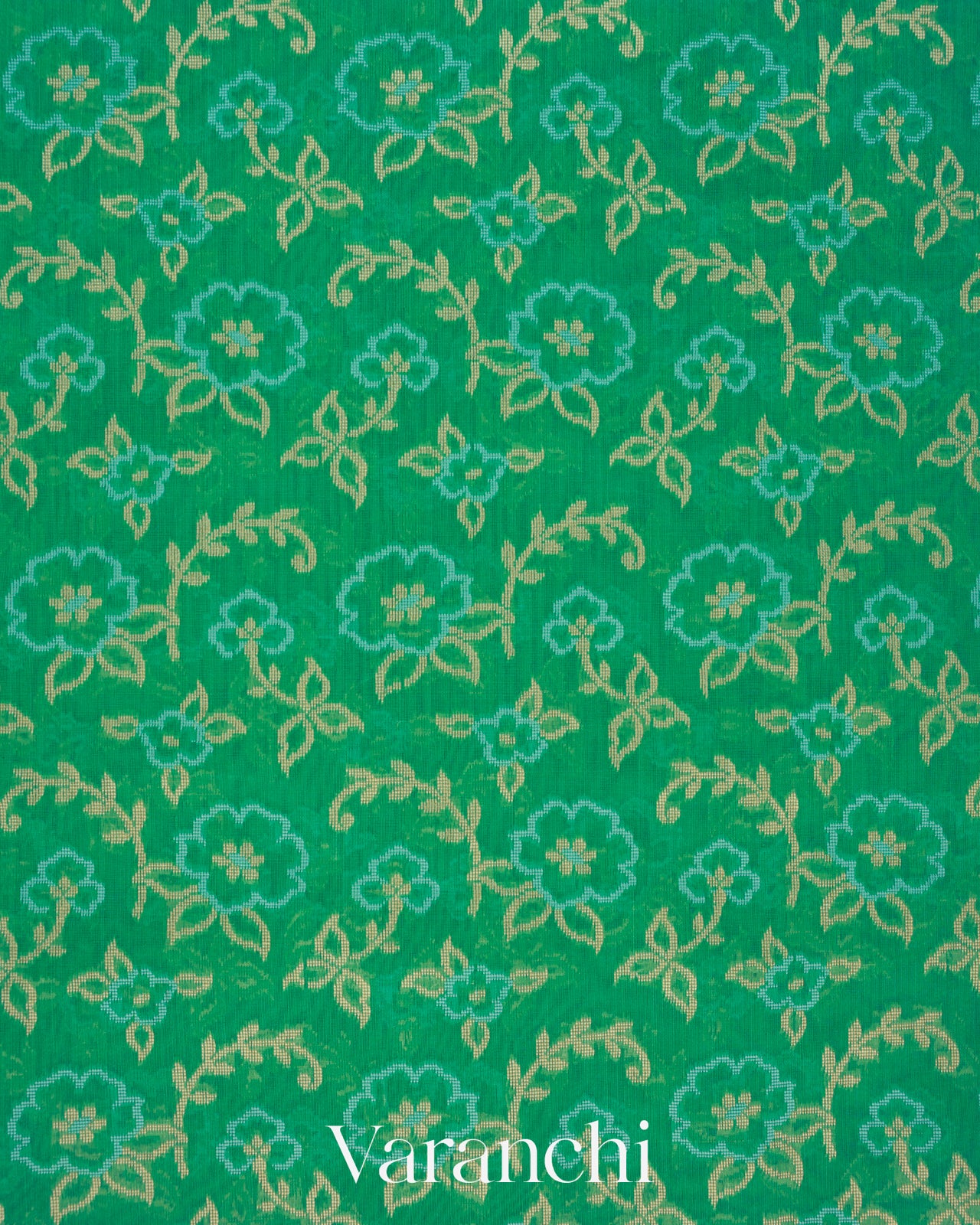Mint Green Jamdani Pure Kora Silk Cotton Handloom Saree