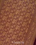 Royal Purple Jaal Pure Crepe Silk Handloom Saree