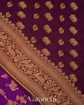Royal Purple Jaal Pure Crepe Silk Handloom Saree