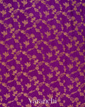 Royal Purple Jaal Pure Crepe Silk Handloom Saree