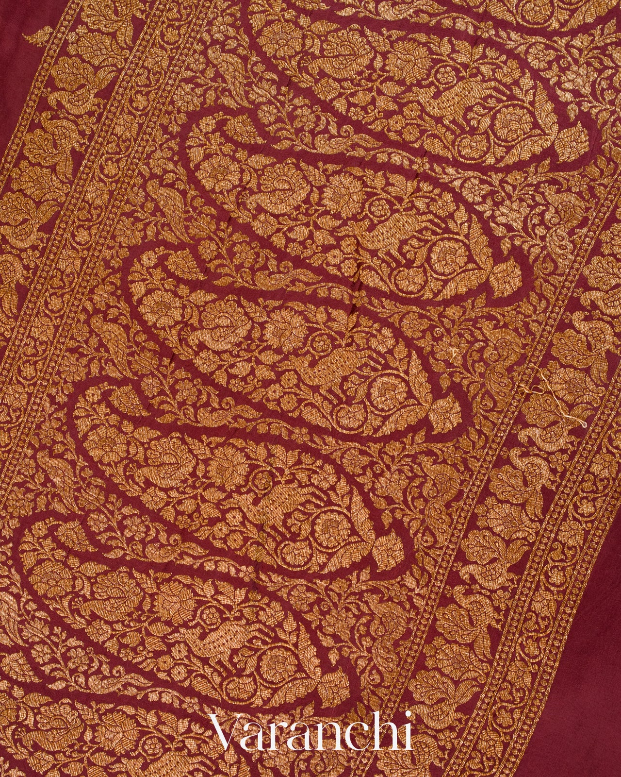 Deep Maroon Pure Crepe Silk Handloom Saree